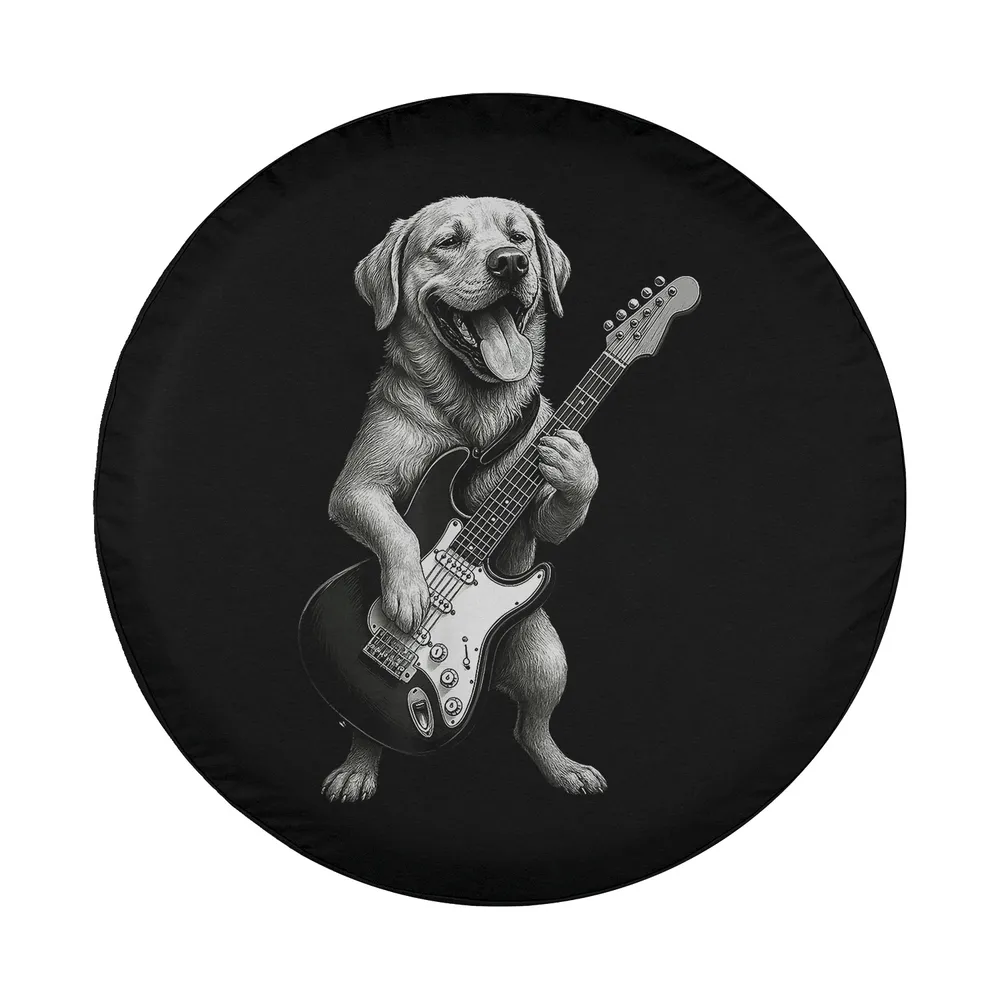 Labrador retriever electric guitar funny dog lover design for spare tire cover