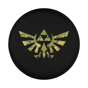 Legend of Zelda Tri Force camo logo design for custom spare tire cover