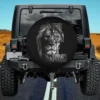 Blue Eyed Lion Judah Text Christian Faith Spare Tire Cover No Camera Hole