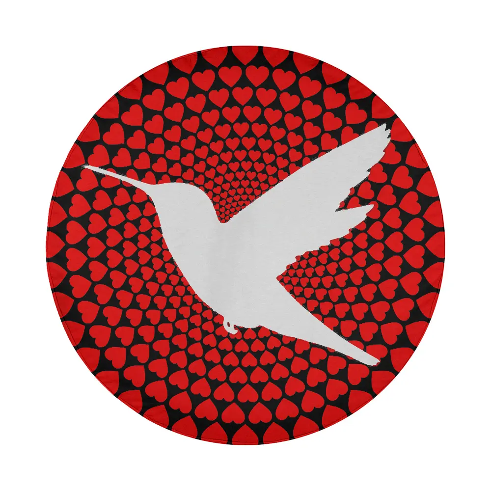 love heart hummingbird spirit animal spare tire cover design only