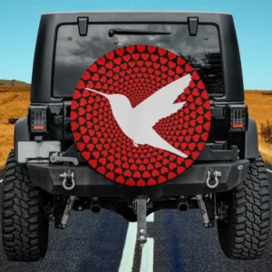 love heart hummingbird spirit animal spare tire cover without camera hole