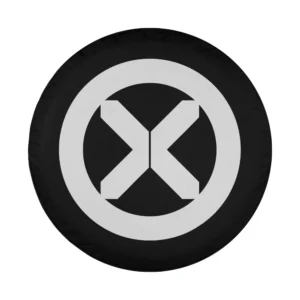 House of X Power of X logo black white X-Men design for spare tire cover