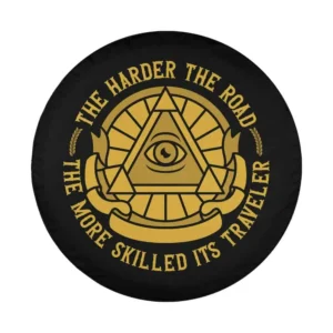 Masonic all seeing eye pyramid quote design for spare tire cover