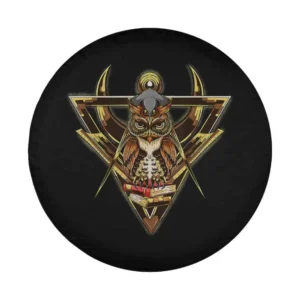 Masonic Mason Square Compass Owl Books geometric owl and books design closeup