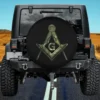 Mason Square Compass Camo Camouflage Masonic Spare Tire Cover No Camera Hole