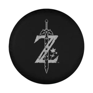 Design only: Master Sword Zelda logo with Hylian leaf for spare tire cover