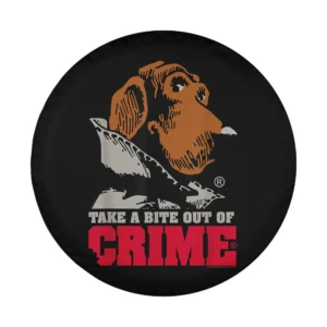 McGruff The Crime Dog retro PSA take a bite out of crime design for spare tire cover