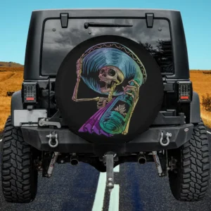 Mexican skull tequila bandito spare tire cover without camera hole on Jeep