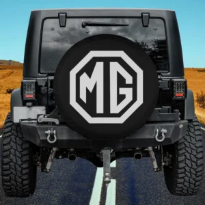 British Motor Heritage MG octagon logo spare tire cover no camera hole for Jeep