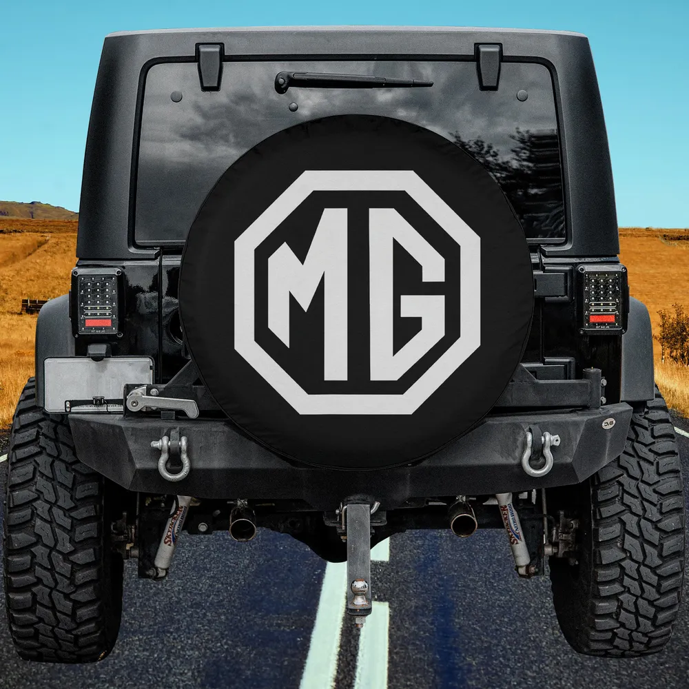 British Motor Heritage MG octagon logo spare tire cover no camera hole for Jeep