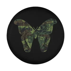 Military camouflage butterfly graphic design for spare tire cover