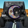 Monkey Dia de Los Muertos skeleton sugar skull spare tire cover without camera hole