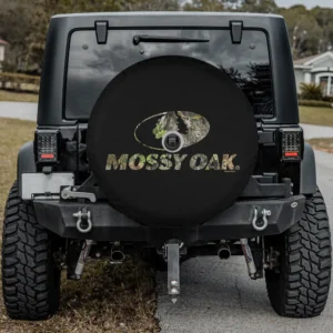 Mossy Oak nature camouflage classic outdoors logo spare tire cover with backup camera hole for Honda CRV