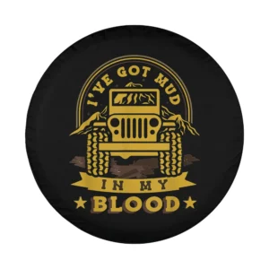 Mud splatter off-road jeep badge graphic design for spare tire cover