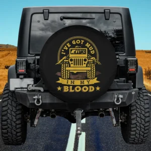 Mud splatter off-road jeep badge spare tire cover with no camera hole for camper, SUV, and Jeep