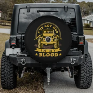 Mud splatter off-road jeep badge spare tire cover with camera hole for Jeep and RV