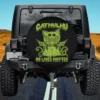 neon green cathulhu kitten demon octopus spare tire cover on Jeep