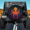 Cool octopus sea creature saltwater aquarium design spare tire cover without camera hole
