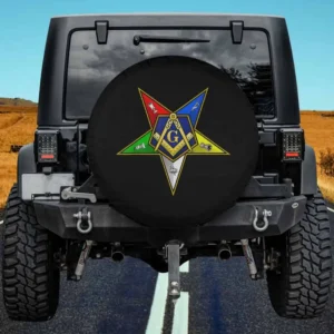 OES Masonic Square and Compass Order of the Eastern Star spare tire cover no camera hole