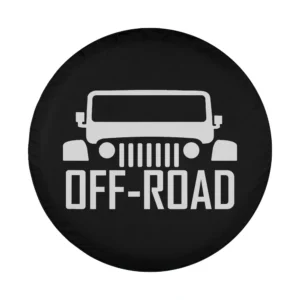 off-road front grill suv spare tire cover design graphic for Ford Bronco Sport and Jeep