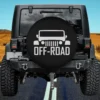 off-road front grill suv spare tire cover with bold white grill and OFF-ROAD text for Ford Bronco Sport