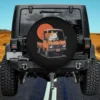 orange japan mini truck cat sunset spare tire cover without camera hole