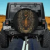 ornate gold scorpion celestial scorpio zodiac spare tire cover no camera hole