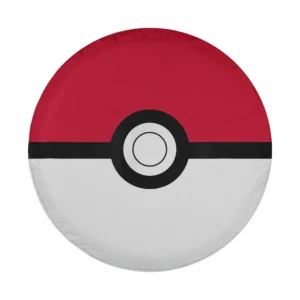 Poké Ball vintage classic red and white logo design for spare tire cover
