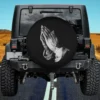 Praying hands sketch with detailed cuff Christian faith spare tire cover for Honda CRV, no camera hole