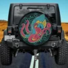 psychedelic kraken mandala octopus sea monster spare tire cover no camera hole