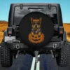 Pumpkin Sunglasses Blue Heeler Halloween Spare Tire Cover No Camera Hole