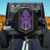 Purple octopus anchor nautical shield spare tire cover with no camera hole for Jeep and SUV