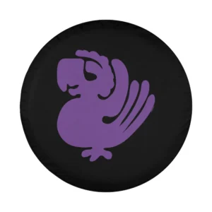 Purple parrot silhouette legends hidden temple design only