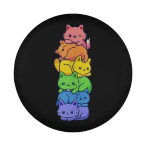 rainbow kawaii anime cats lgbt pride design only