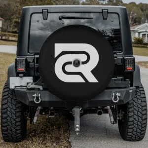 RC car racing logo remote controlled fan spare tire cover with camera hole for Ford Bronco