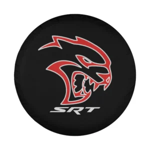 Red Hellcat head SRT logo graphic design for spare tire cover