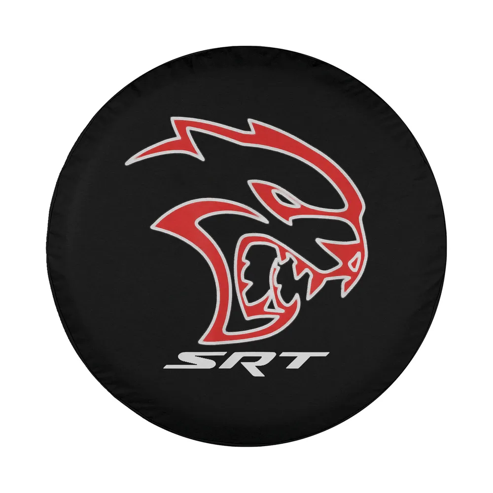 Red Hellcat head SRT logo graphic design for spare tire cover