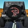 Red Hellcat head SRT logo spare tire cover for Jeep Cherokee no camera hole