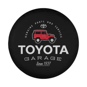 Red Land Cruiser garage logo Toyota since 1937 design only