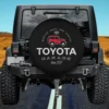 Red Land Cruiser garage logo Toyota since 1937 spare tire cover no camera hole