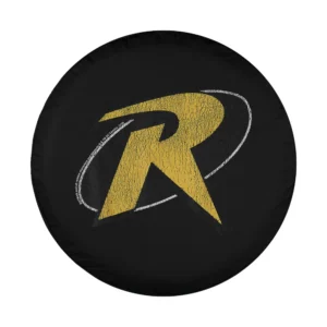 Yellow cracked Red Robin logo design for Jeep Gladiator spare tire cover