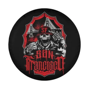 San Francisco bridge sugar skull dia de los muertos tire cover design only