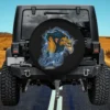 Airbrushed Scar Portrait Blue Logo Disney Spare Tire Cover No Camera Hole