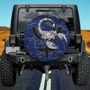 Scorpio constellation map zodiac symbol spare tire cover for Jeep SUV RV with no camera hole
