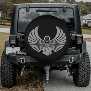 Silver Romulan emblem twin talons Star Trek spare tire cover with camera hole for Honda HRV