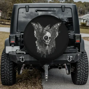 skeleton butterfly gothic fairy grunge fairycore spare tire cover with backup camera hole
