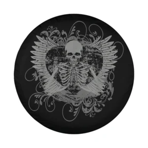 Gothic skeleton fairy butterfly heart grunge Y2K Halloween tire cover art