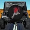 Skeleton hand holding anatomical heart Halloween spare tire cover no camera hole