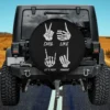 skeleton hand chill like rock sign halloween spare tire cover no camera hole