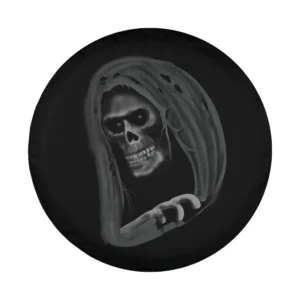 Skeleton in ghostly shroud with skeletal hand Halloween design only
